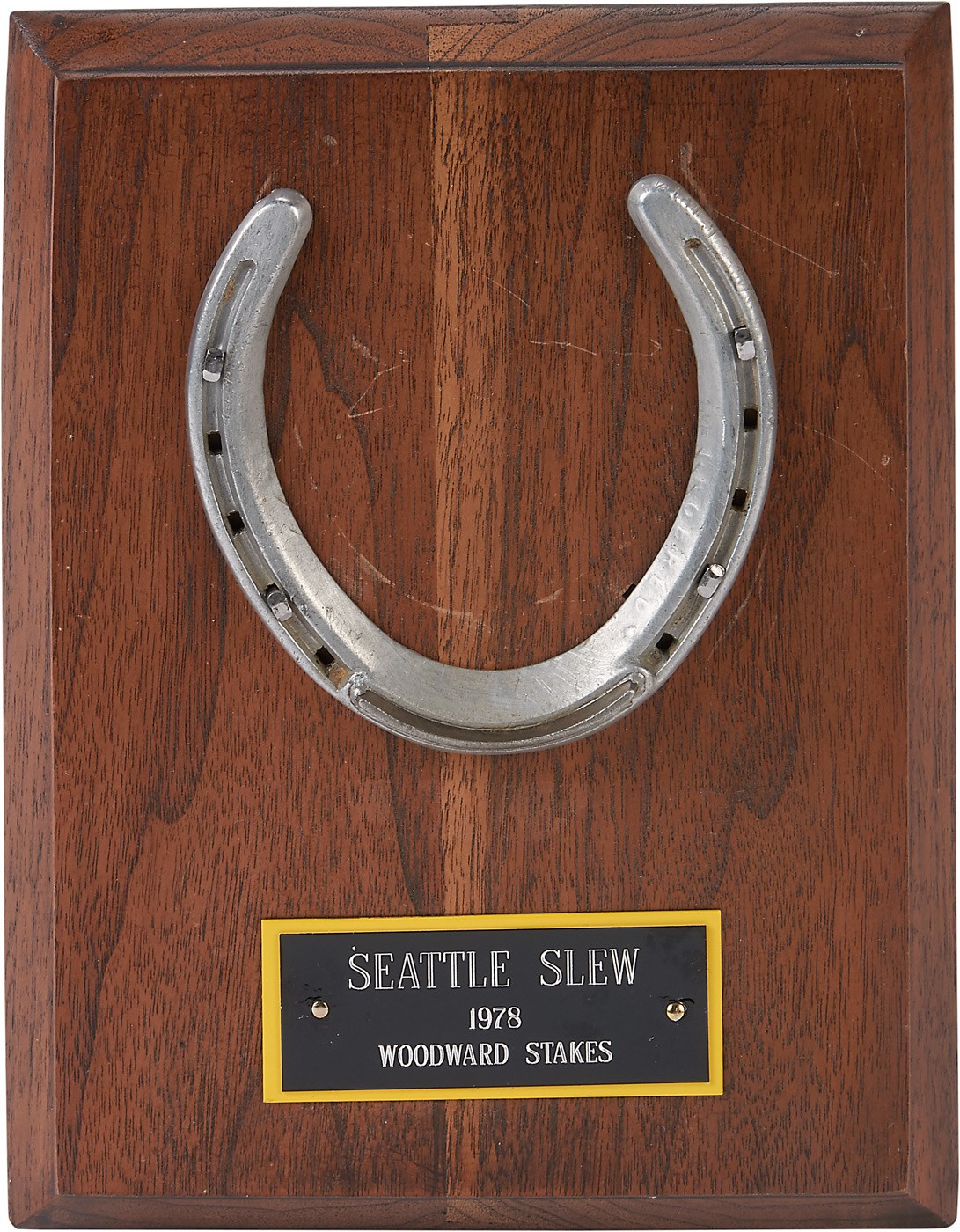 Horse Racing - 1978 Seattle Slew Woodward Stakes Race Worn Horse Shoe (Trainer LOA)