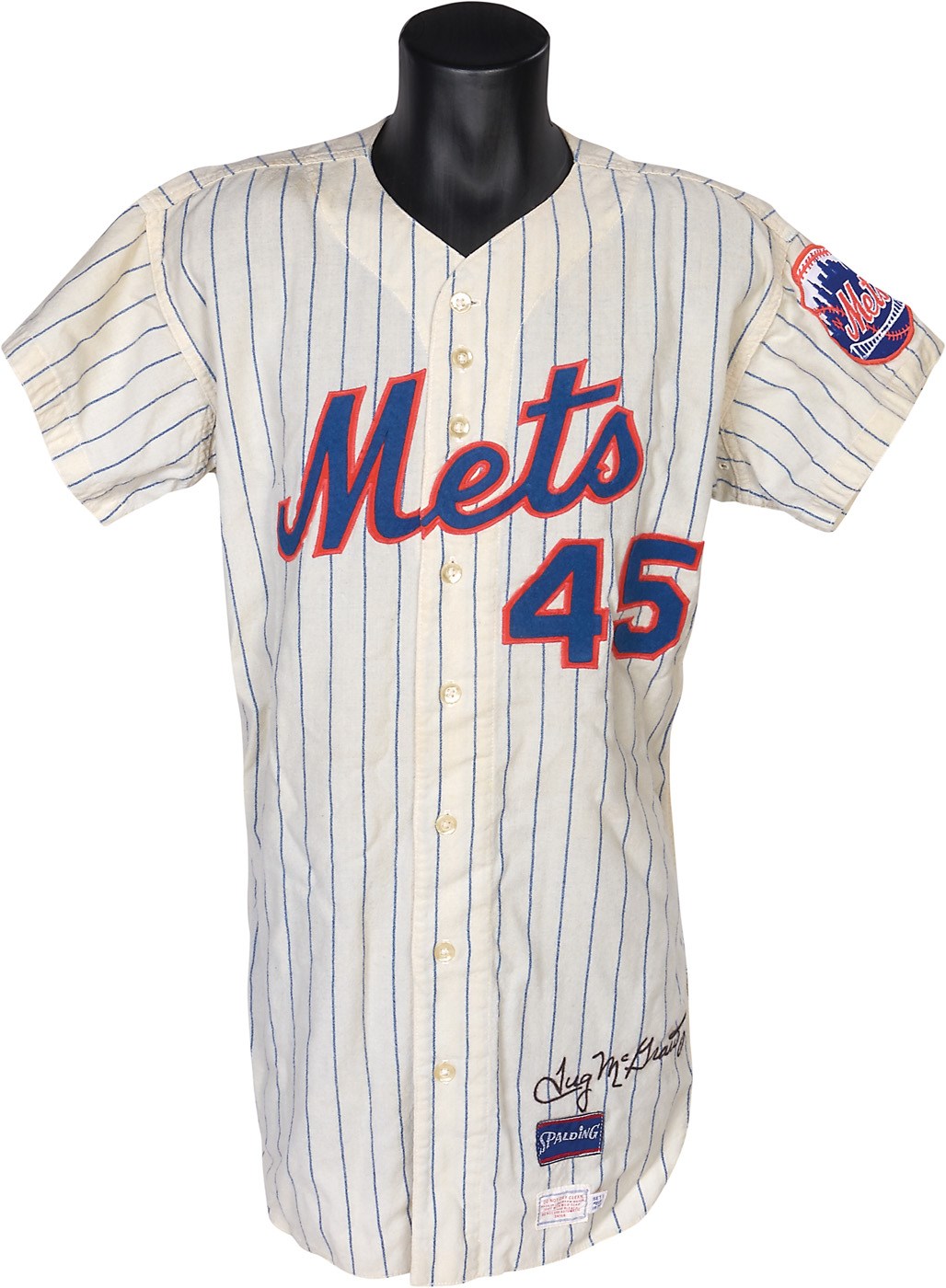 - 1970 Tug McGraw Signed Game Worn Mets Jersey (Photo-Matched)