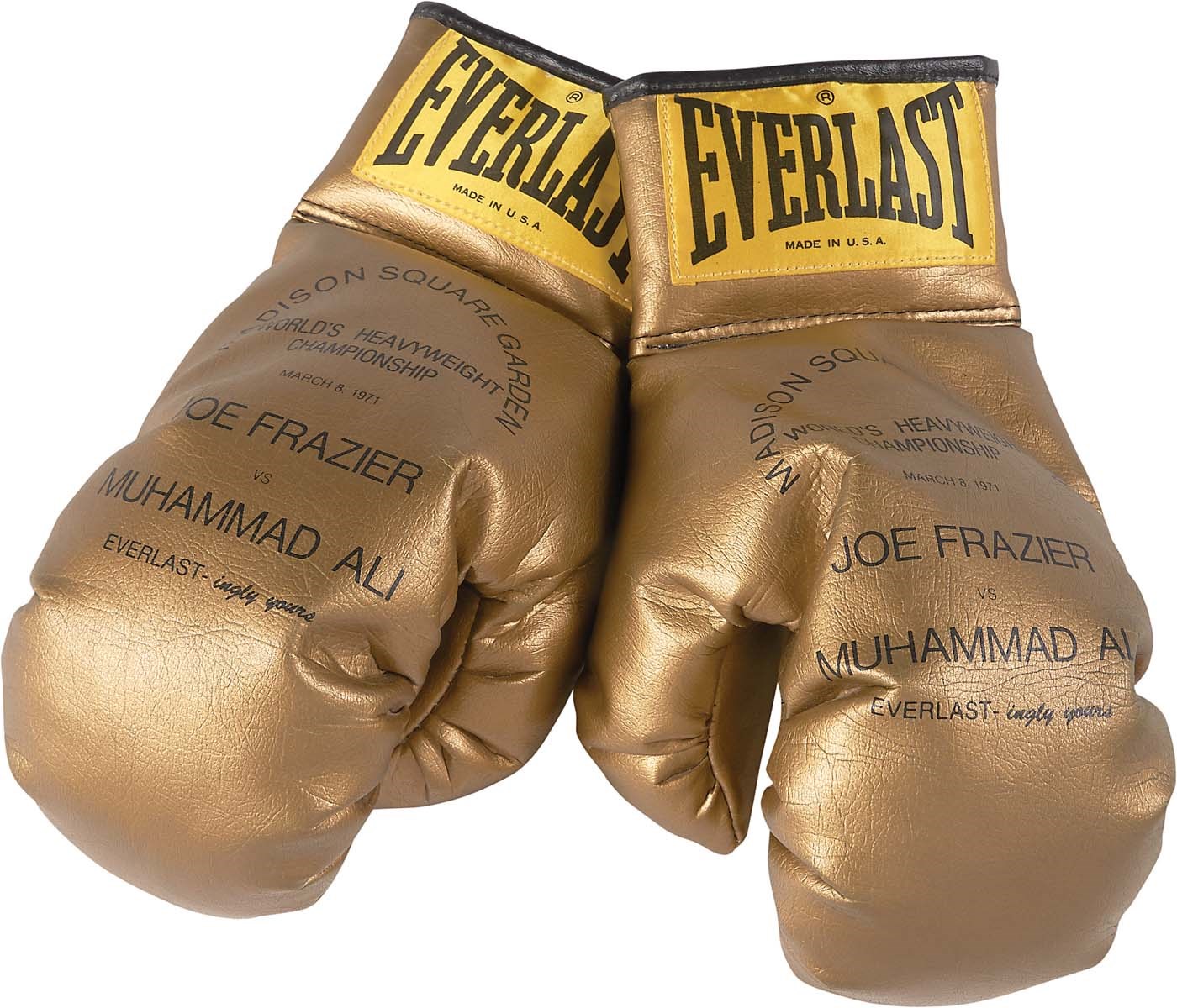 Muhammad Ali & Boxing - 1971 Muhammad Ali v. Joe Frazier I Presentational Gold Gloves