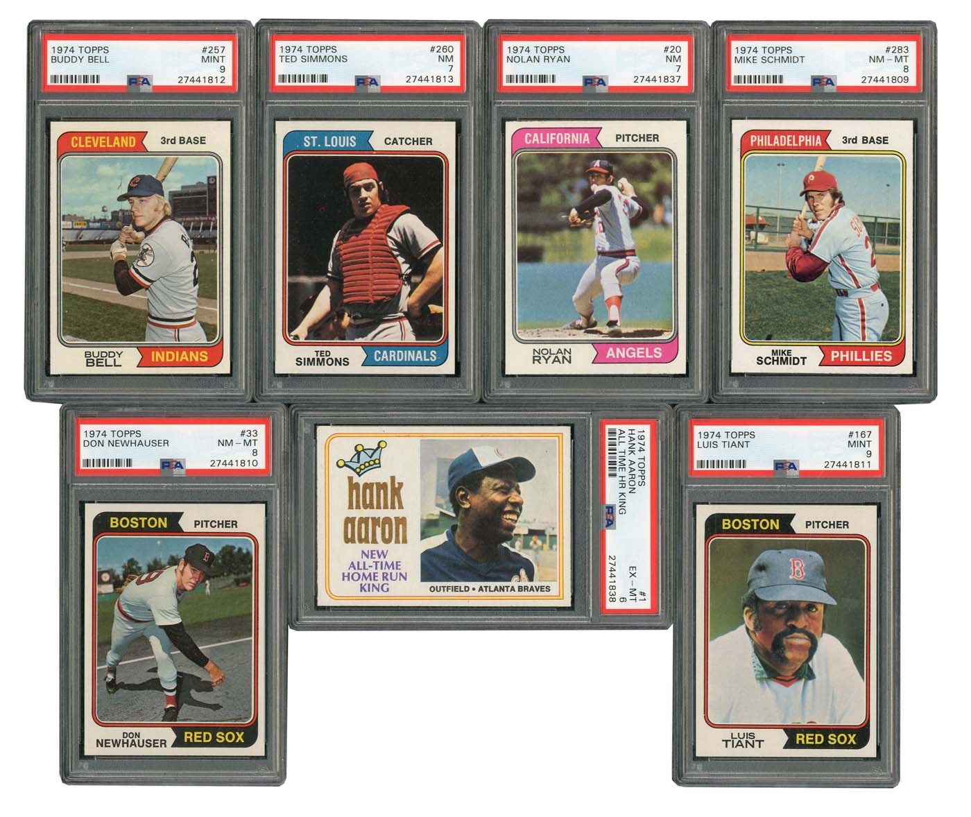 - 1974 Topps High Grade Complete Set of 660 Cards with (7) PSA Graded