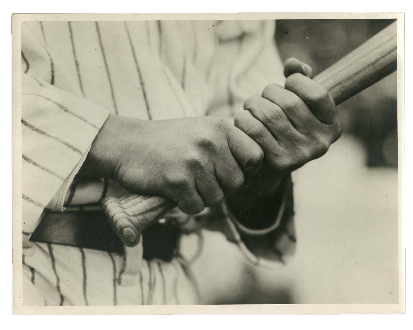 Ruth and Gehrig - Circa 1927 Lou Gehrig "Batting Hands" Type I Photo by Charles Conlon