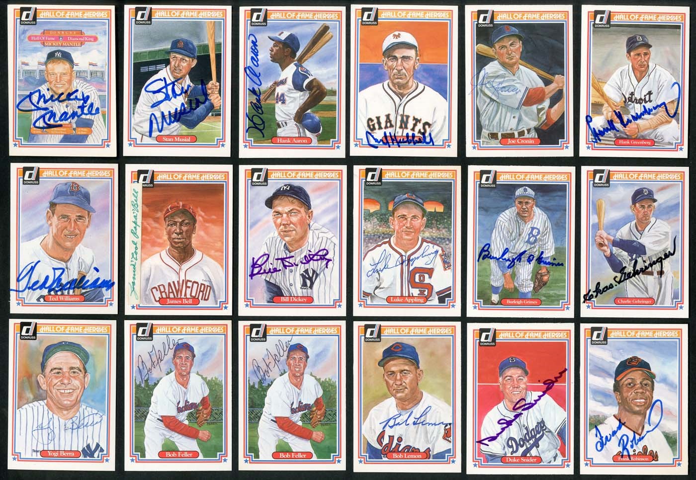 Baseball Autographs - 1983 Donruss Diamond Stars Signed Cards with Scarcities (28)