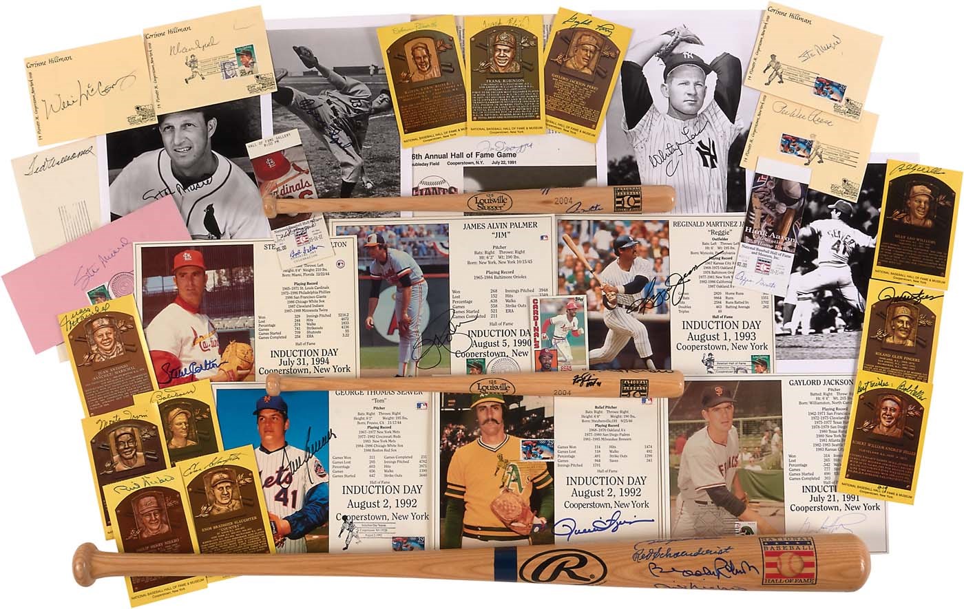 Baseball Autographs - HOF Autograph Collection from Former Cooperstown Employee w/Williams & DiMaggio and Photo Documentation (100+)
