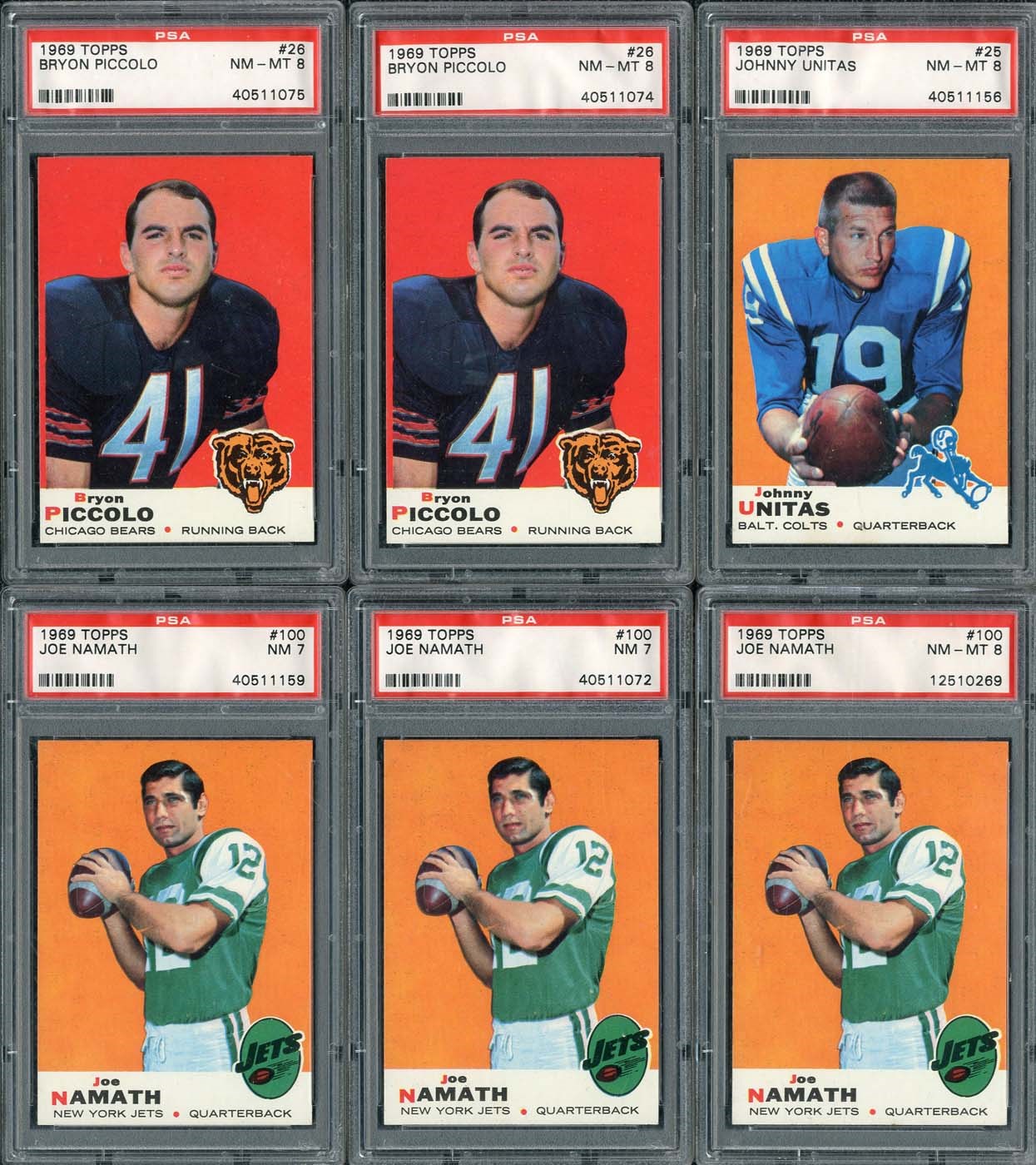 - 1969-75 Topps Football Collection of (760) cards with PSA Graded Stars