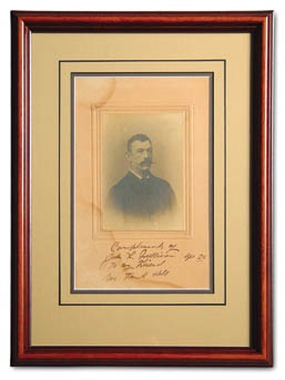 Muhammad Ali & Boxing - Circa 1883 John L. Sullivan Signed Cabinet Photograph (12x17" framed).