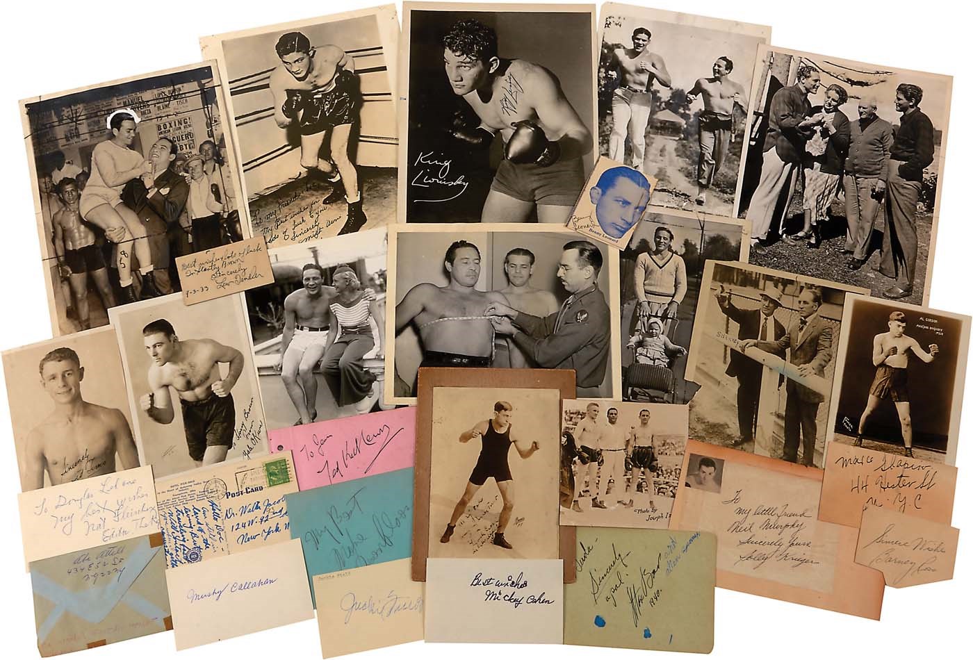 Muhammad Ali & Boxing - 1920s-60s Jewish Boxing Autograph & Photograph Collection with Max Baer (50+)