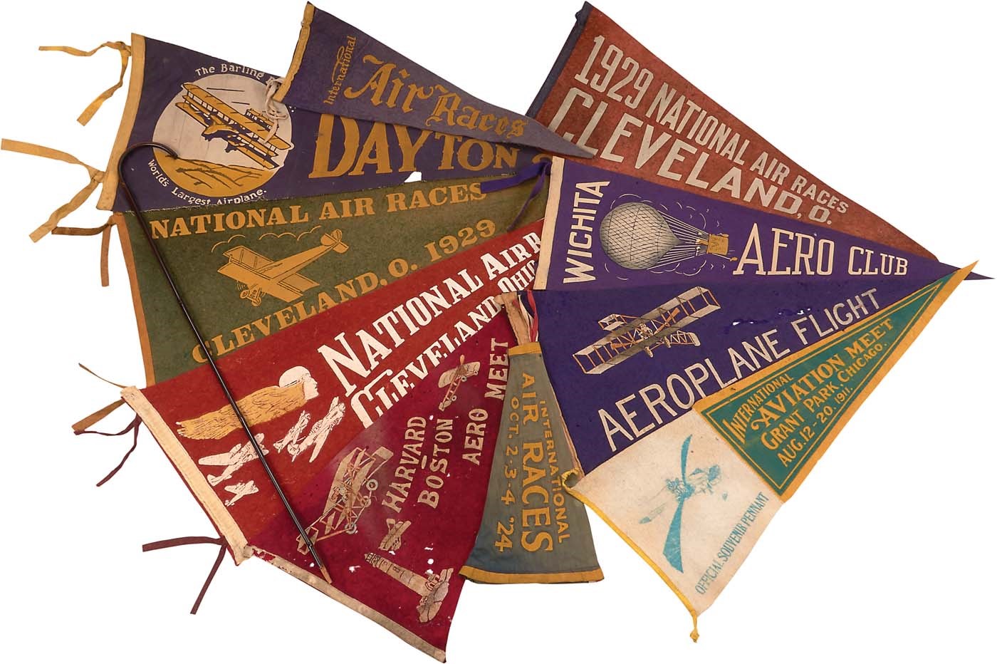 1900s-20s Early Aviation Pennants (10)