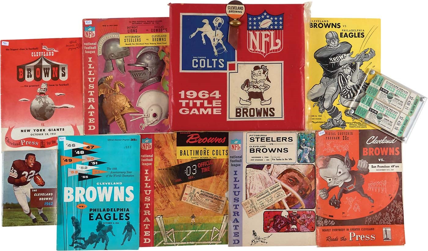 1948-59 Cleveland Browns Media Guides (10)