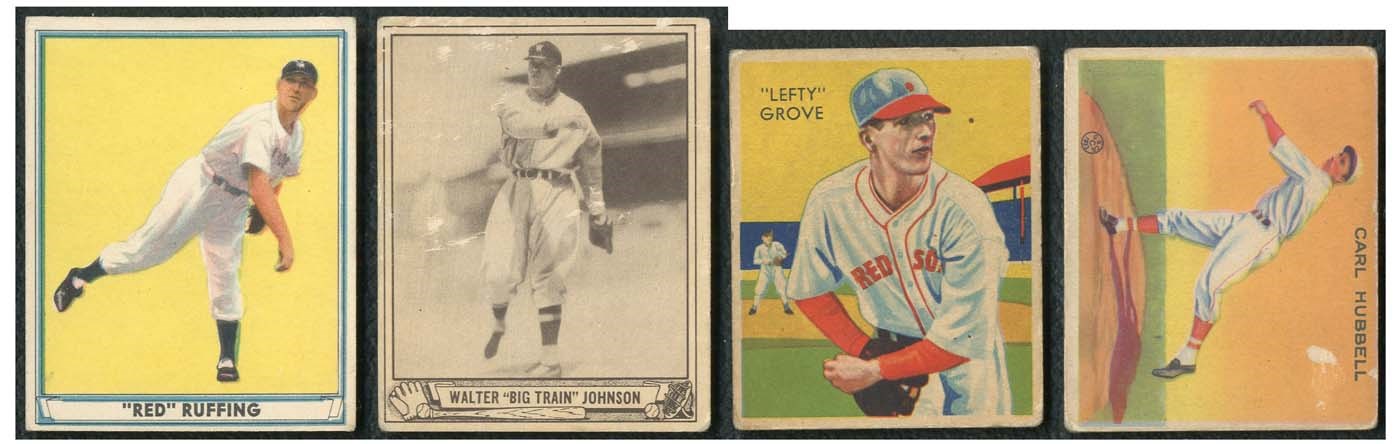 - 1911-1941 Pre War Tobacco and Gum Card Collection of (32) with T206 Cobb and Mathewson
