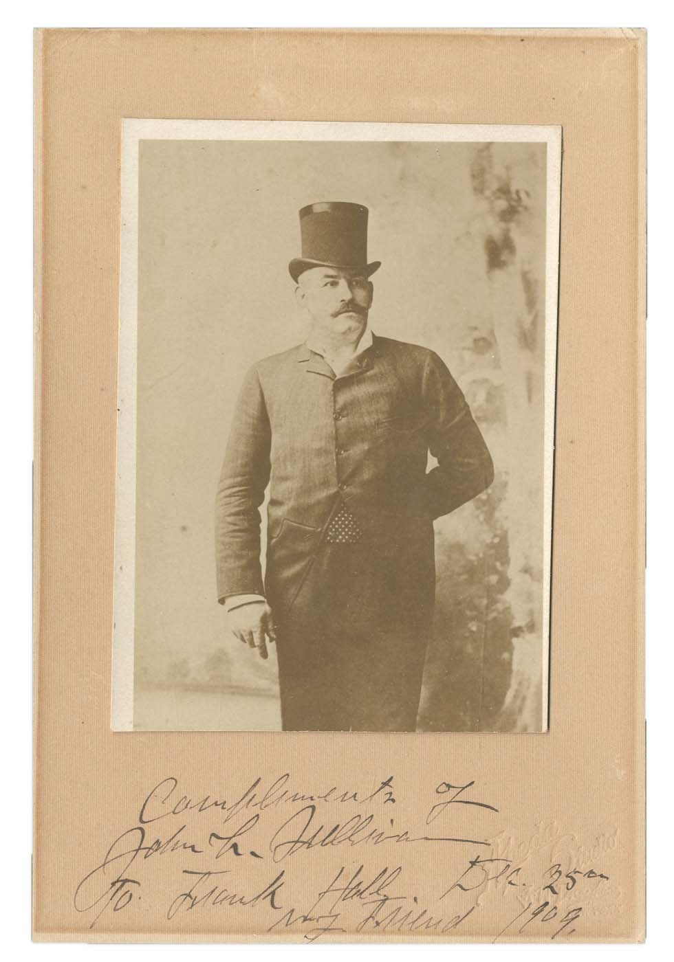 - 1909 John L. Sullivan Signed Photograph (PSA)