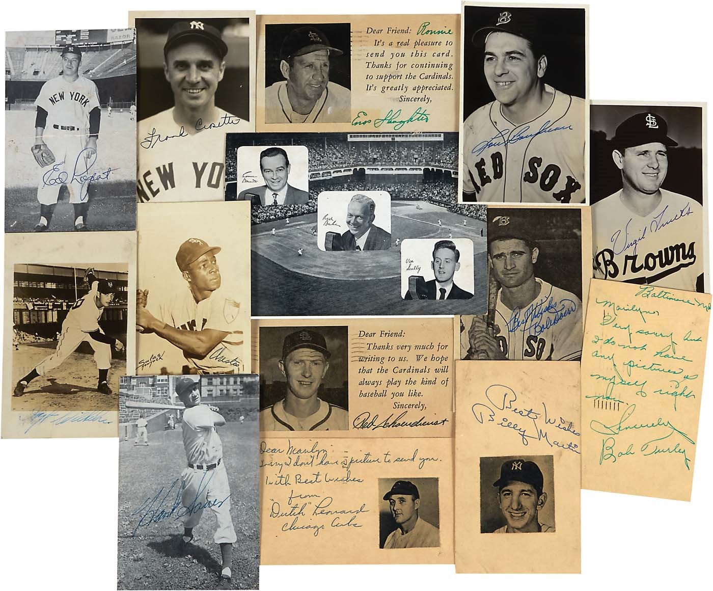 Baseball Autographs - 1940s-60s Signed Executive Letters & Postcard Collection (75+)