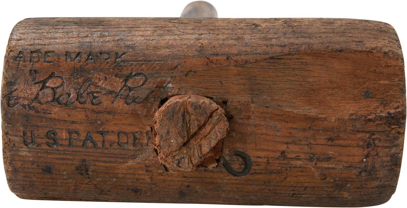 Ruth and Gehrig - 1920s Babe Ruth Game Used Bat Hammer