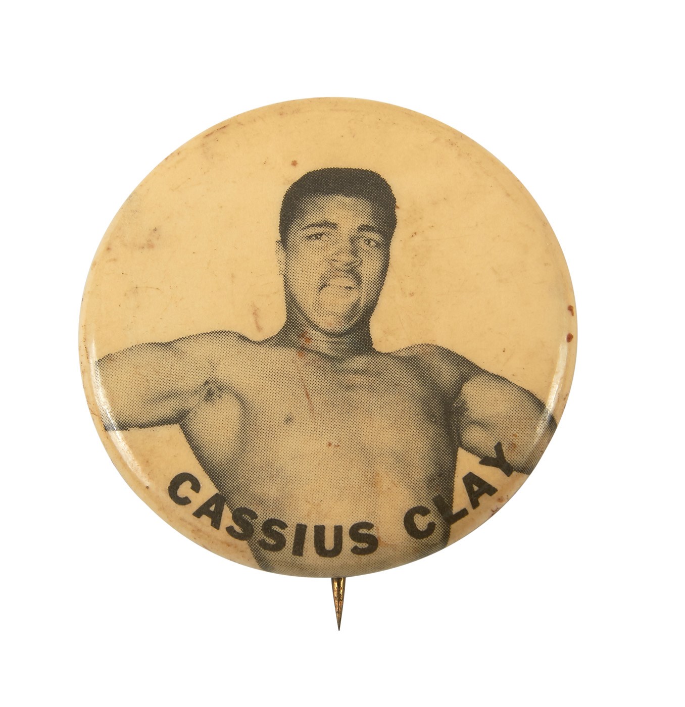 Muhammad Ali & Boxing - Cassius Clay Souvenir Pin (Early 1960s)