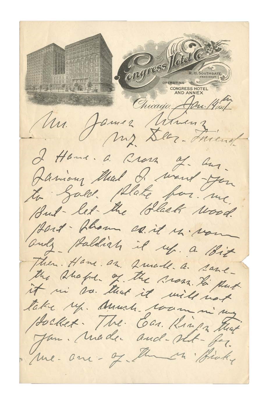 Muhammad Ali & Boxing - 1911 John L. Sullivan Handwritten & Signed Letter (PSA & SGC)