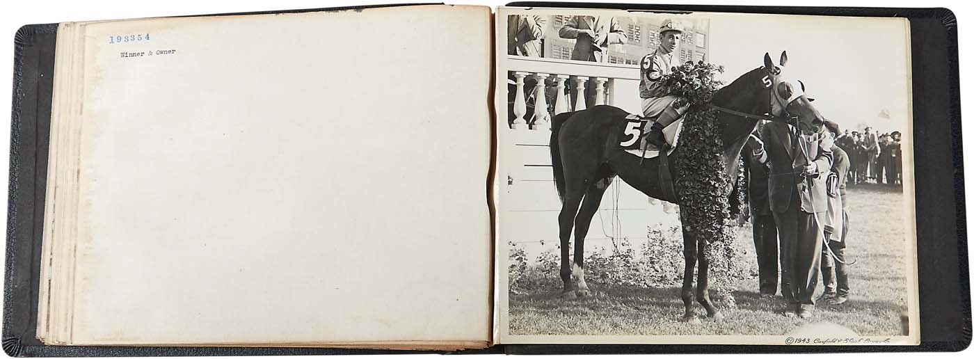Horse Racing - 1943 Kentucky Derby & Count Fleet Vintage Photographs in Official Binder (21)