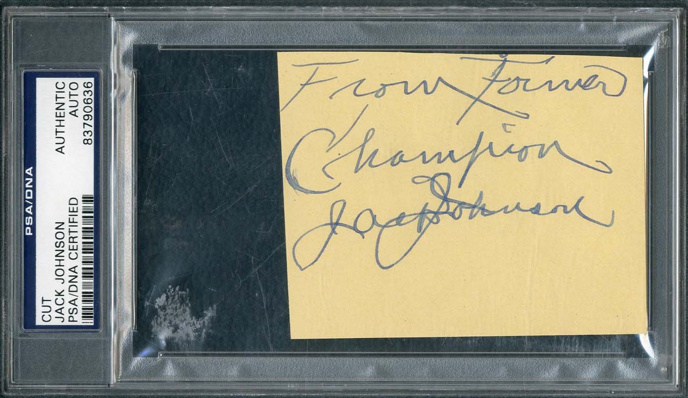 Muhammad Ali & Boxing - Jack Johnson Ink Signature (PSA/DNA)