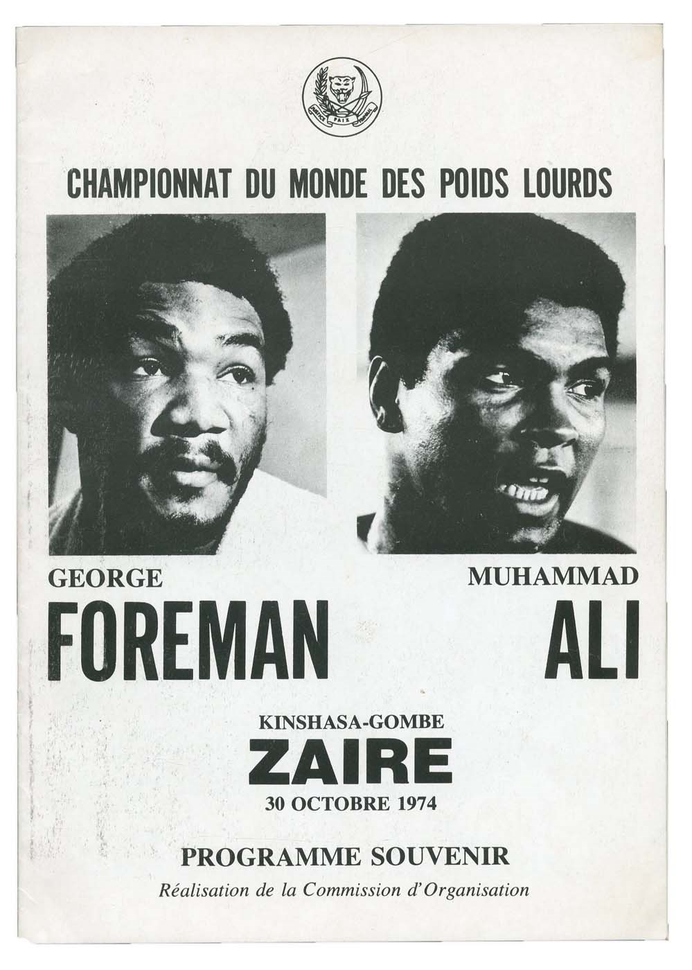 Muhammad Ali & Boxing - Ali v. Foreman Official Program (1974)