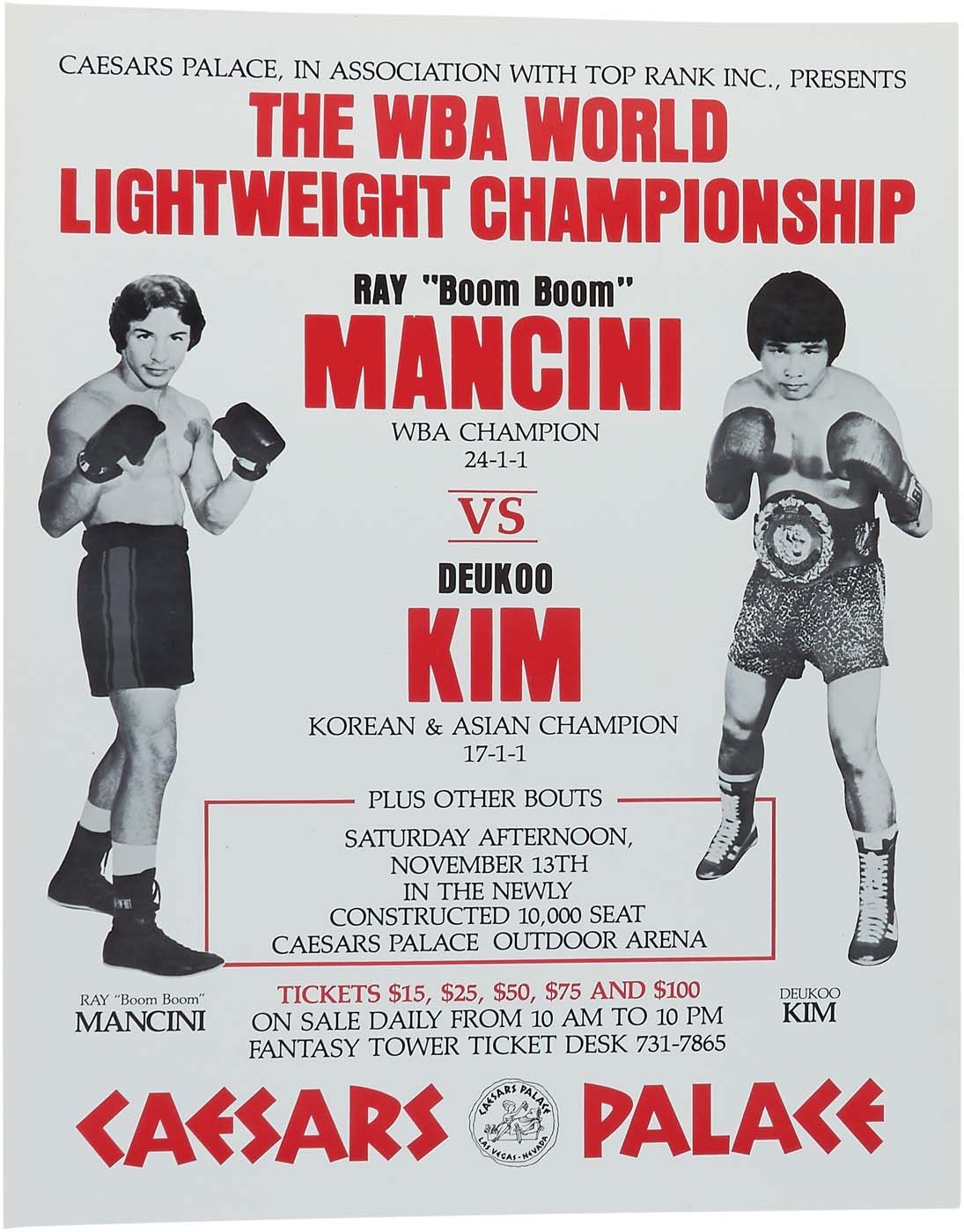 Muhammad Ali & Boxing - Mancini v. Kim On Site Poster