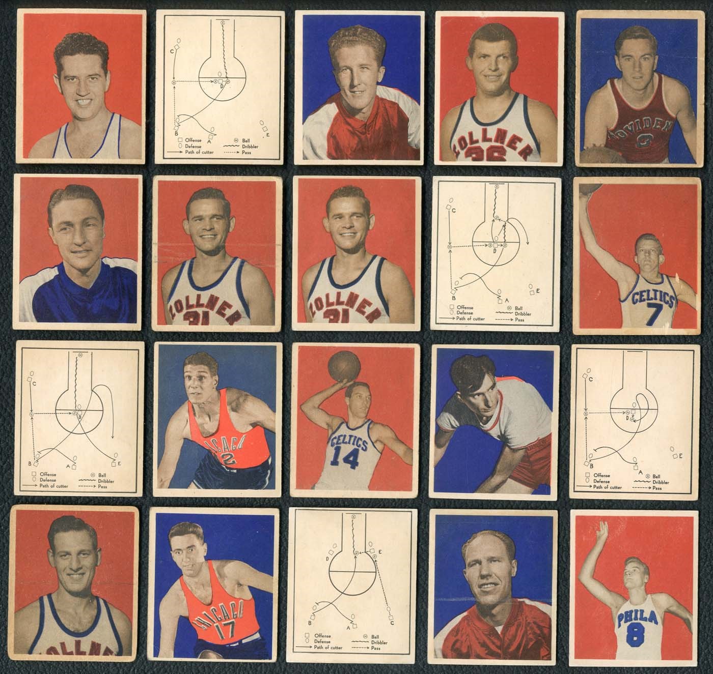 - 1948 Bowman Basketball Collection of (44) with 19 High Numbers