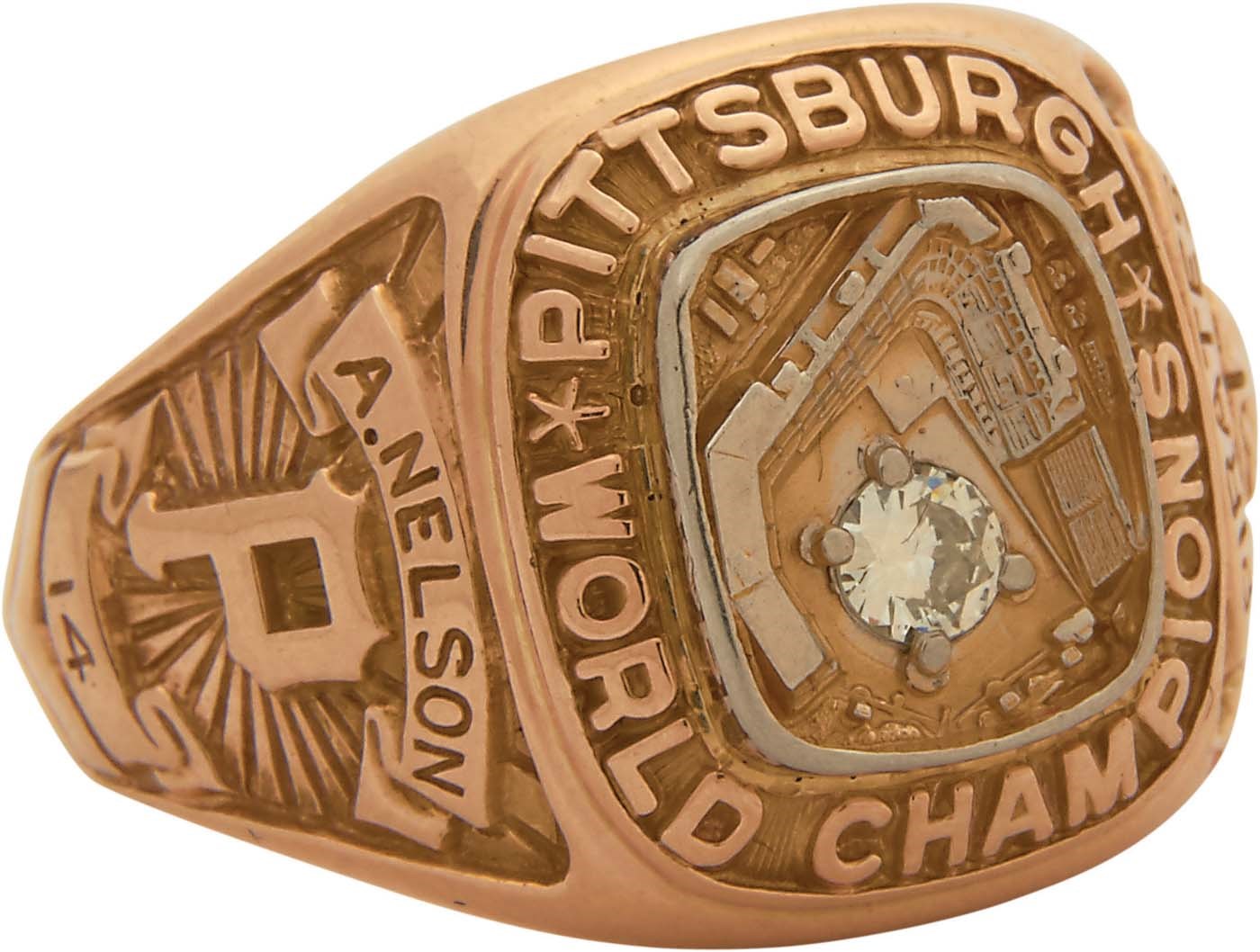 Clemente and Pittsburgh Pirates - 1960 Rocky Nelson Pittsburgh Pirates Wives Championship Ring