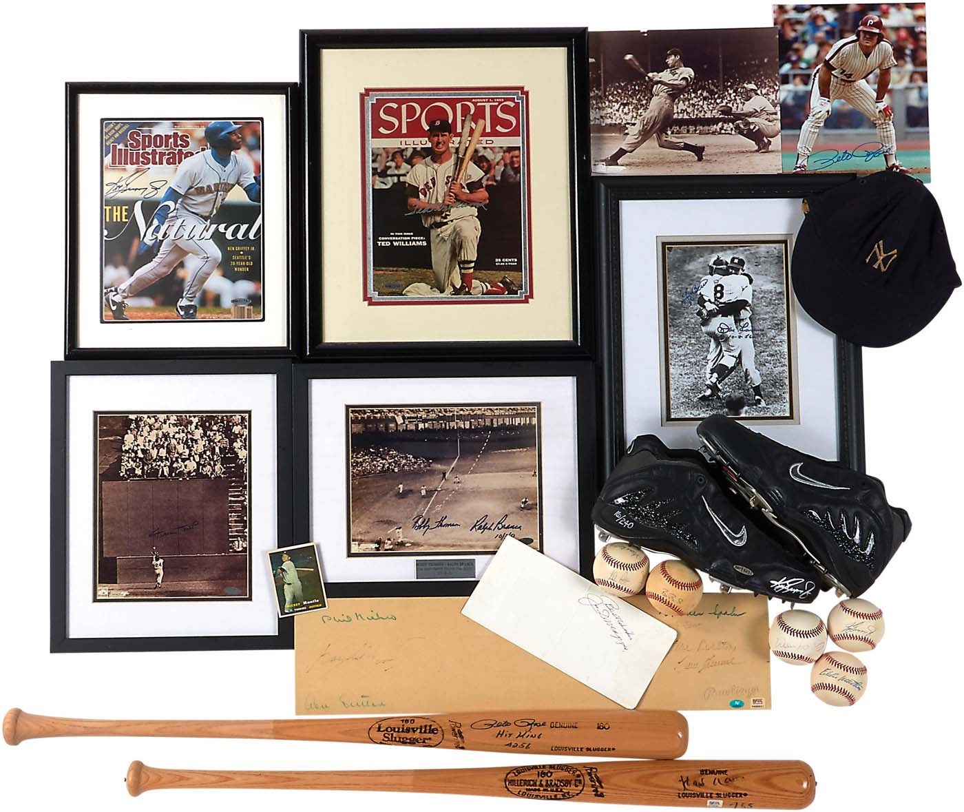 Baseball Autographs - Baseball Autograph Collection with DiMaggio, Williams & Much More (17 items)