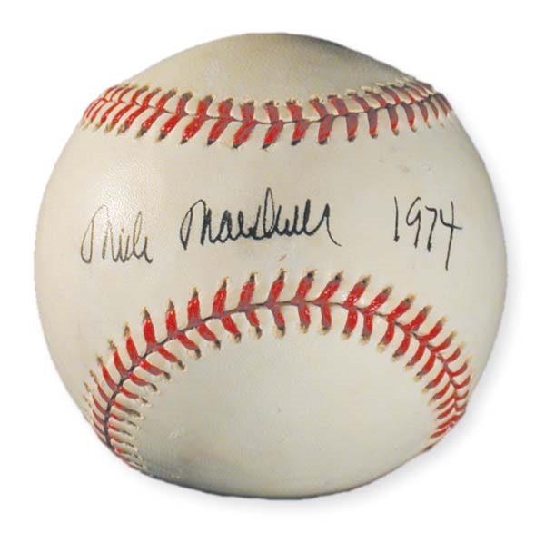 Single Signed Baseballs - Mike Marshall Single Signed Baseball