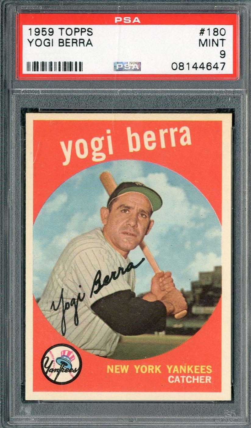 - 1959 Topps #180 Yogi Berra - PSA MINT 9