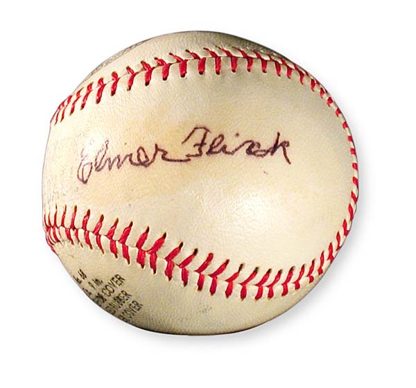 Single Signed Baseballs - Elmer Flick Double Signed Baseball