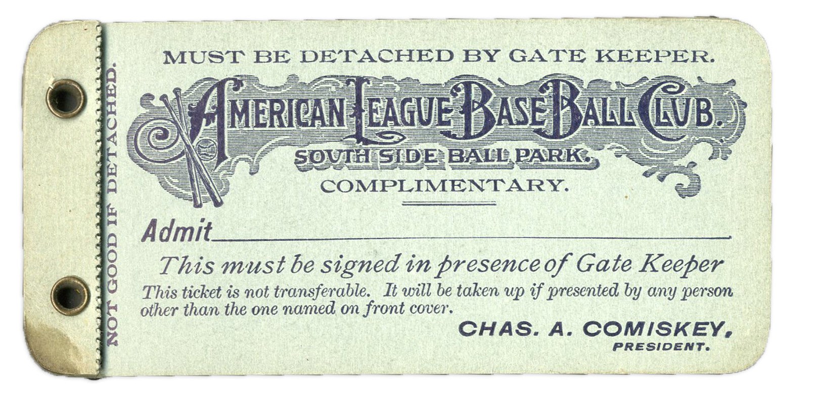 - 1913 Comiskey Park Season Pass Booklet (w/Passes)