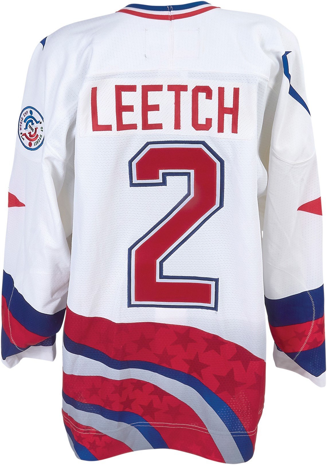 - 1996 Brian Leetch World Cup of Hockey Game Worn Jersey