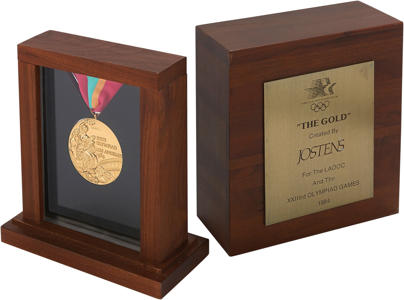 - 1984 Los Angeles Summer Olympics Gold Medal in Jostens Presentational Box