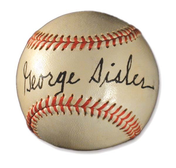 Single Signed Baseballs - George Sisler Single Signed Baseball