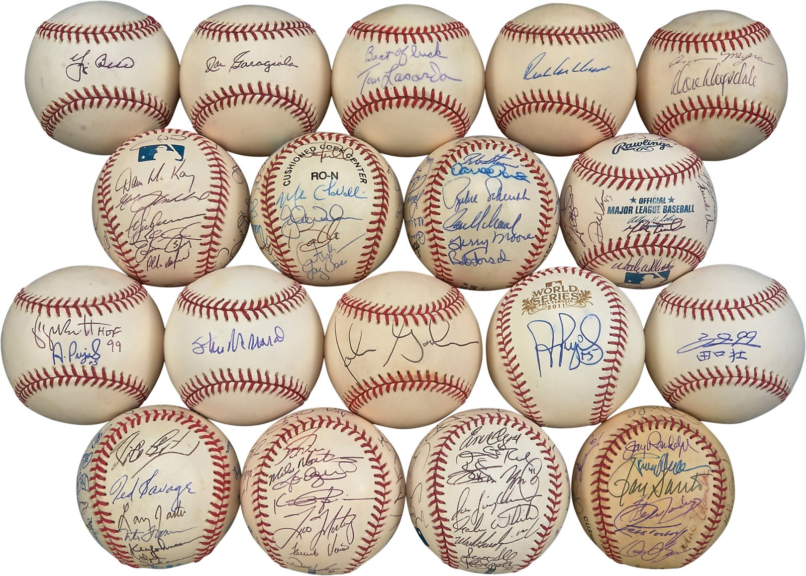 - Large Collection of Single-Signed and Team-Signed Baseballs - Balance of Shannon Collection (260+)