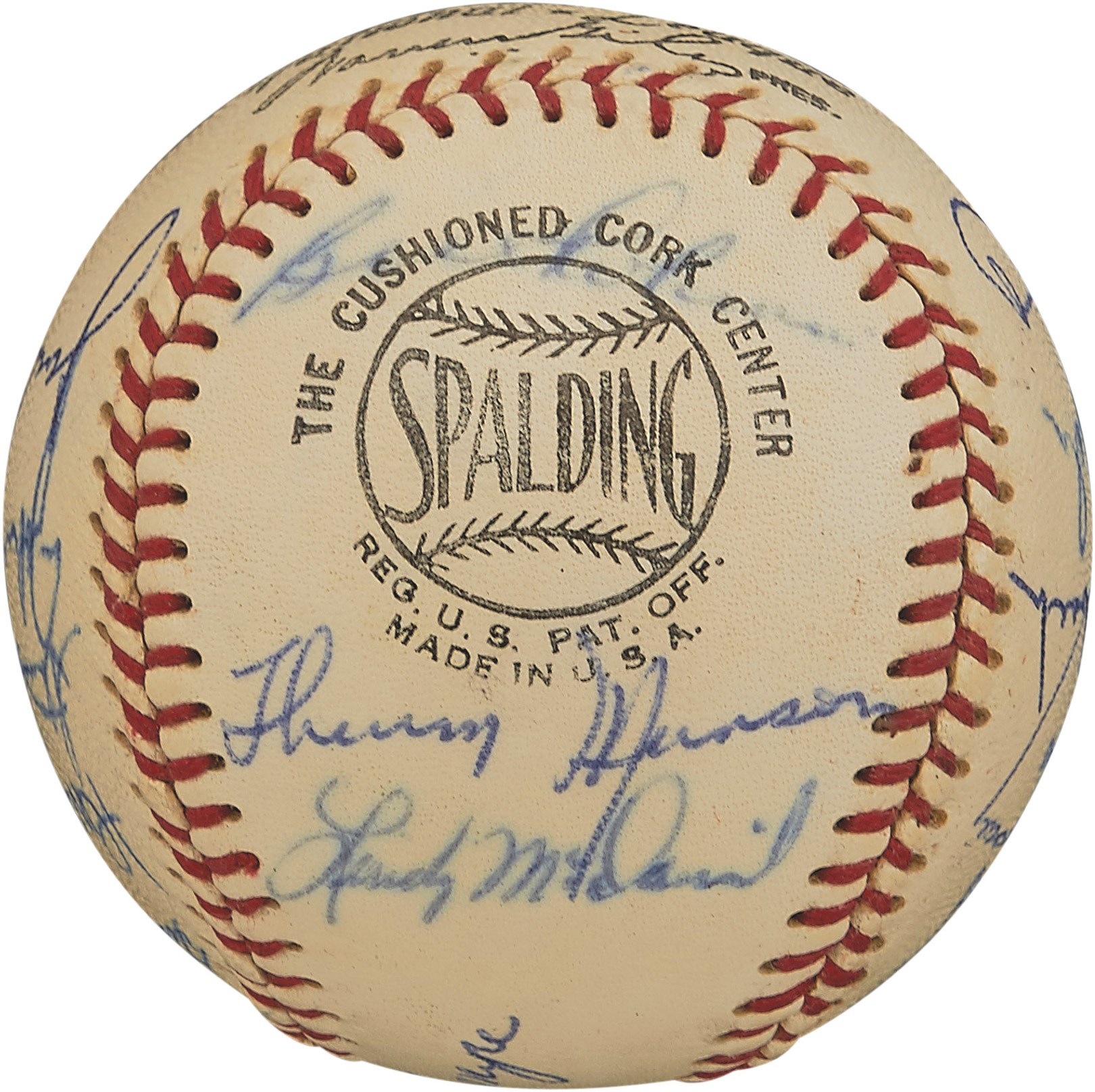 - 1969 New York Yankees Team-Signed Baseball w/Rookie Munson (PSA & JSA)