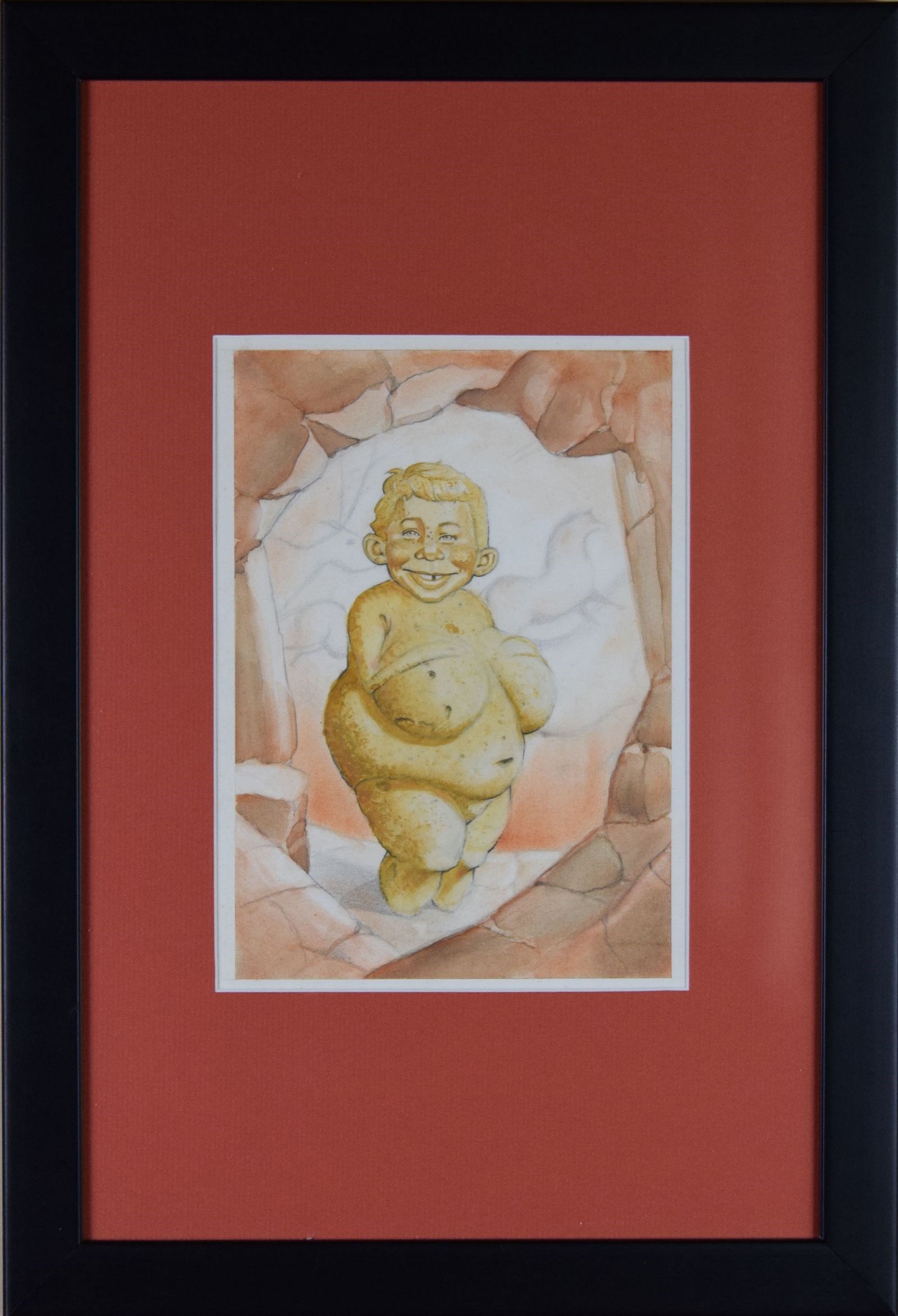 MAD Magazine Original Art of "The Venus of Willendorf" Neuman (Germany) by Artist Gregor Mecklenburg
