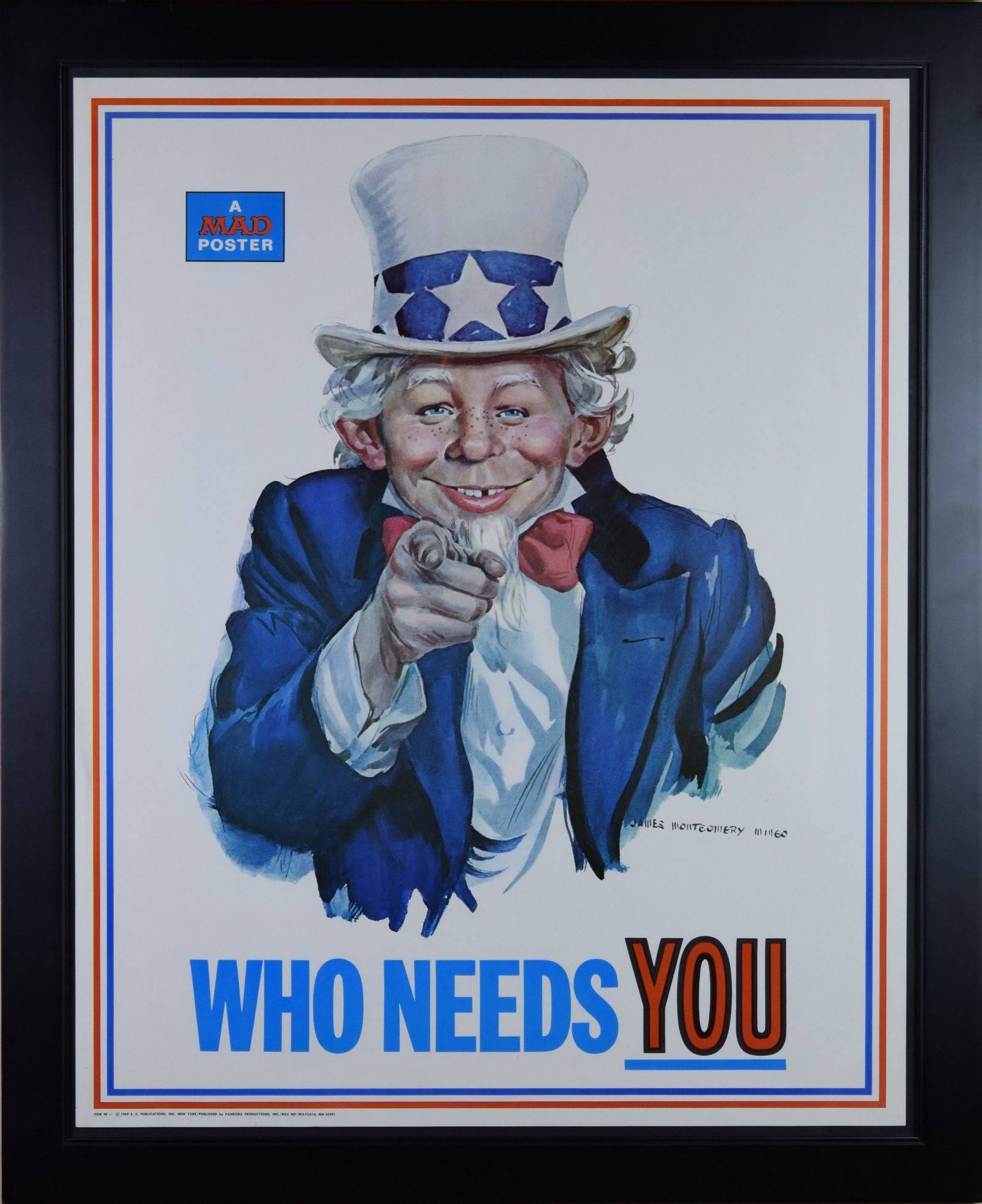 - 1969 MAD Magazine Poster - Alfred E. Neuman Vietnam War Advertisement "Who Needs You"