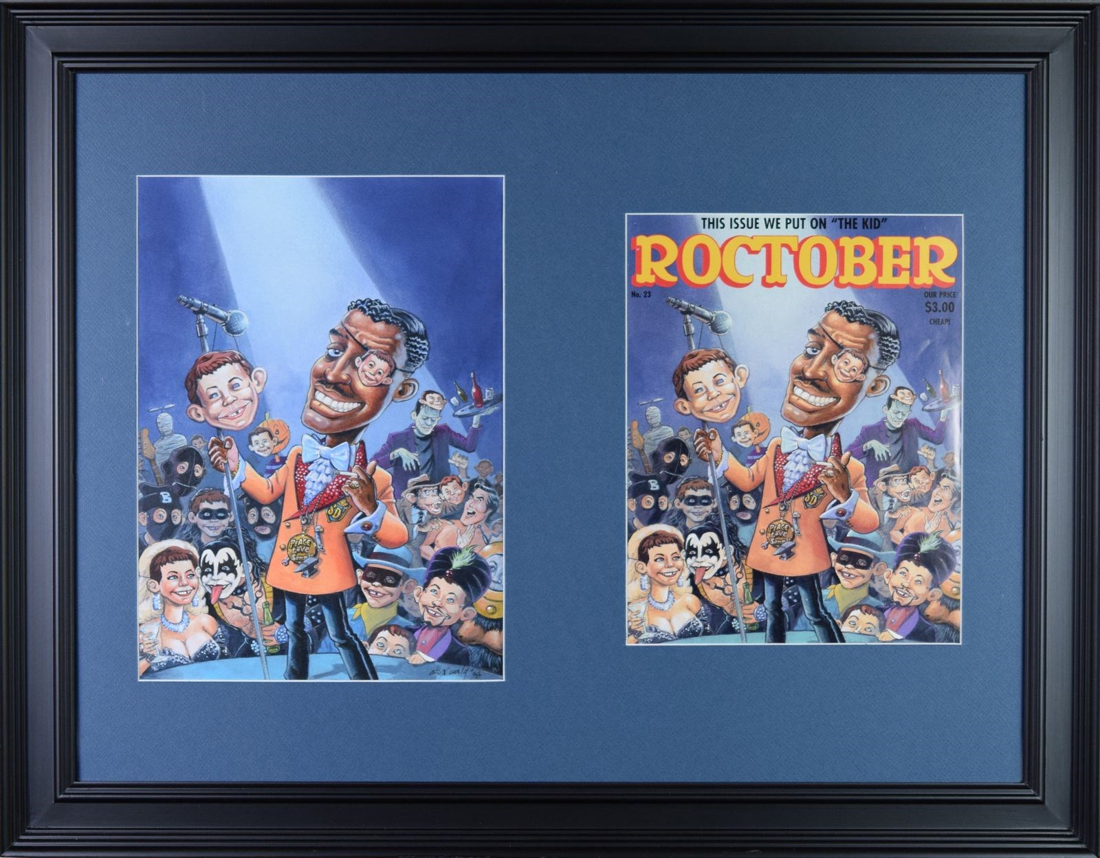 - MAD Magazine Original Cover Art for the Publication Rocktober #23 featuring Sammy Davis Jr. and a MAD Crowd