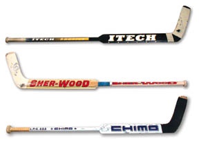 - Collection of Game Used Goal Sticks (3)