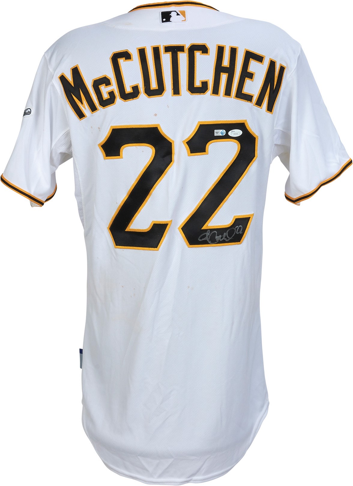 - 2013 MVP Andrew McCutchen Game Worn & Signed Pirates Jersey (MLB Auth. & Photo-Matched)
