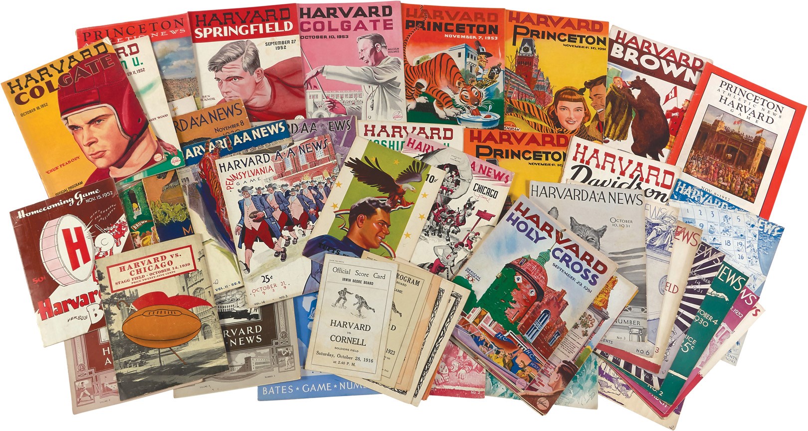 - 1916-1950s Harvard Football Program Collection (45+)