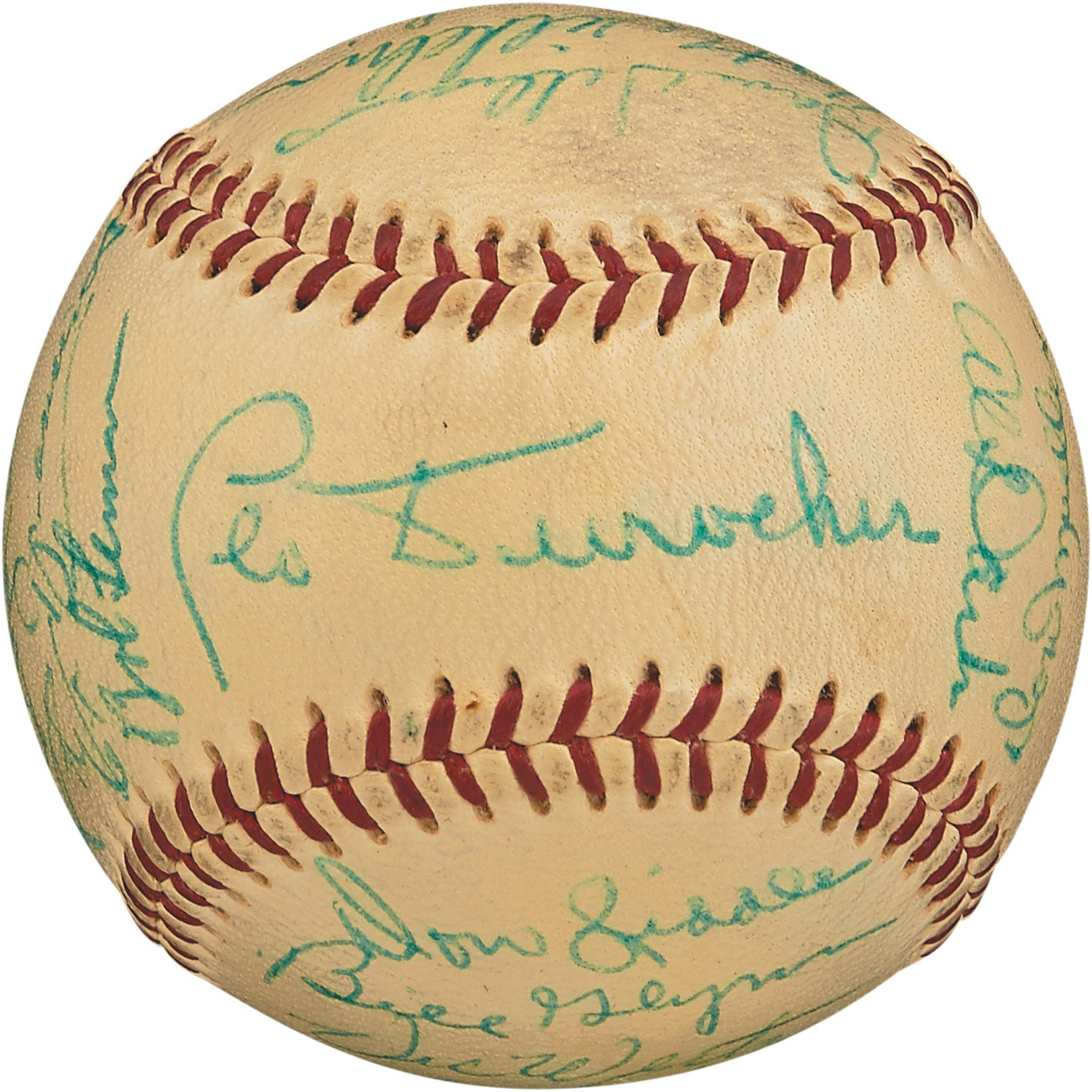 - Fine 1954 World Series NY Giants & Cleveland Indians Team-Signed Baseball (PSA)
