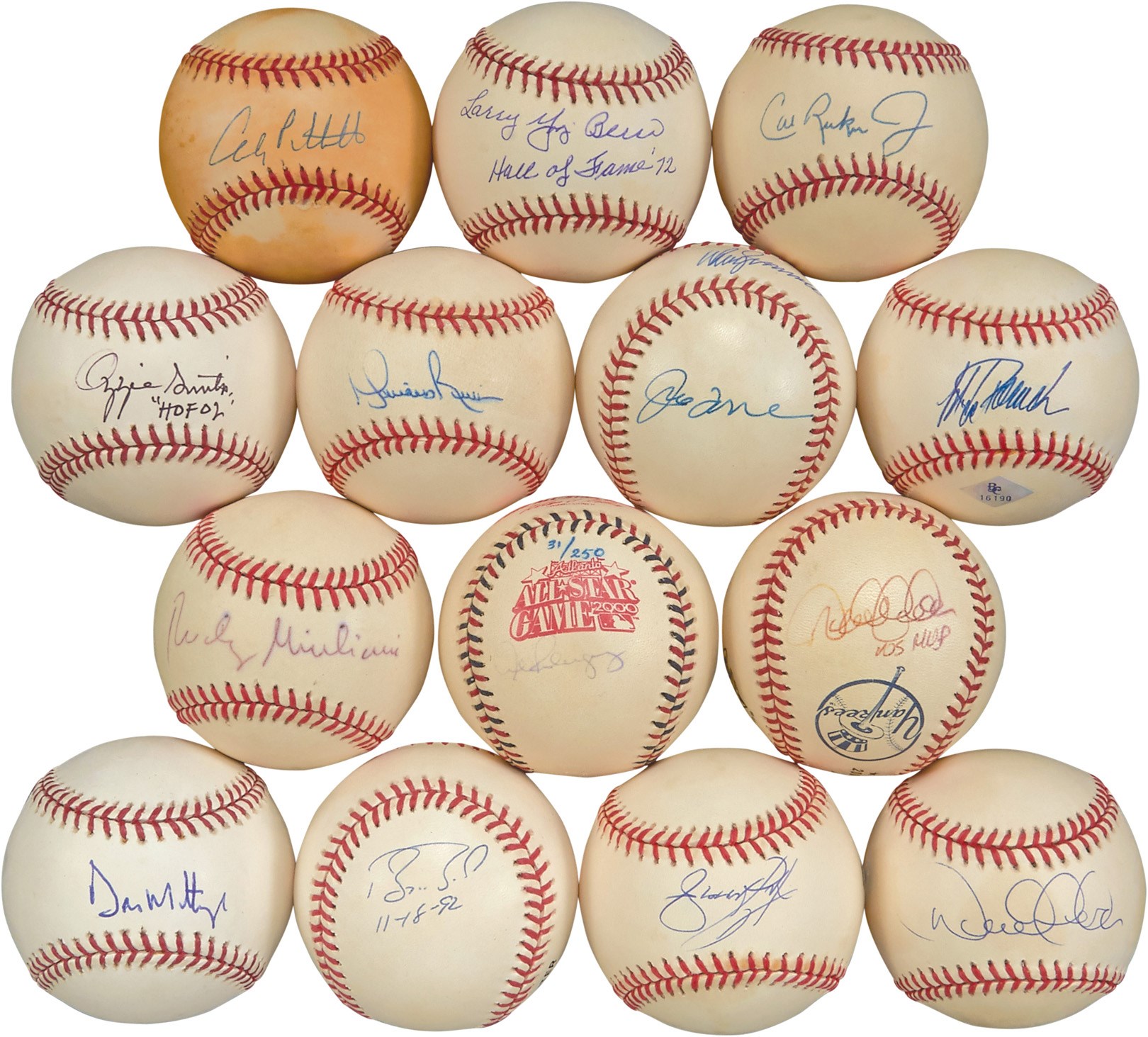 - Yankee Legends and Baseball Stars Signed Baseball Collection with (3) Jeters (35+)