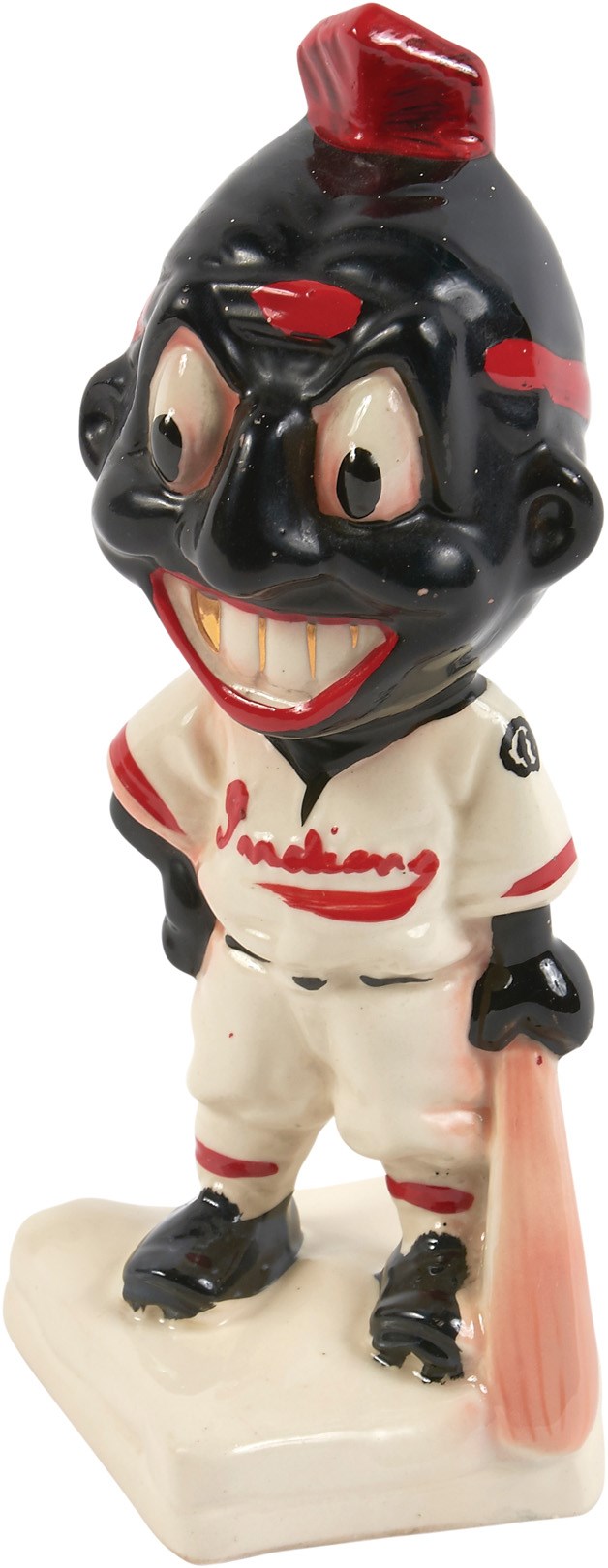 Circa 1947 Larry Doby "Black Face" Stanford Pottery Bank (One-of-a-Kind)