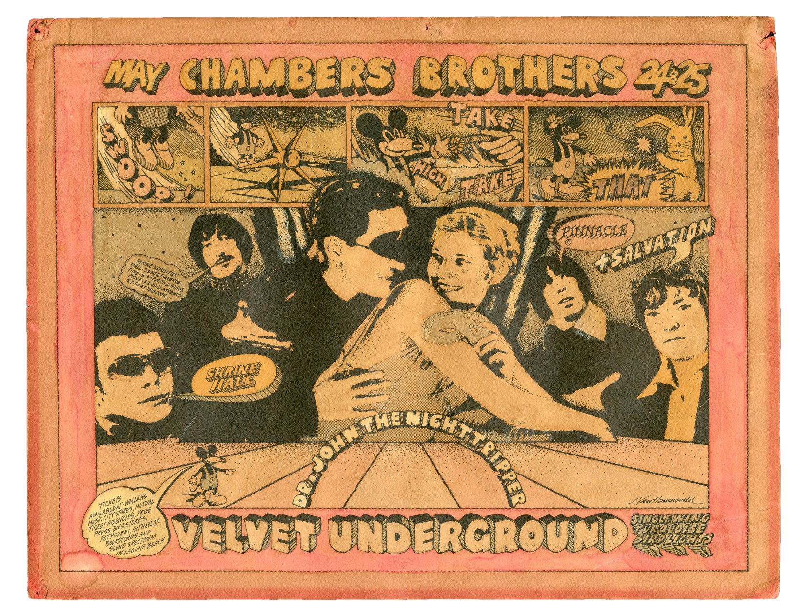 Rock 'N' Roll - 1968 Velvet Underground Poster by J. Van Hamersveld - Only Known Colored Version