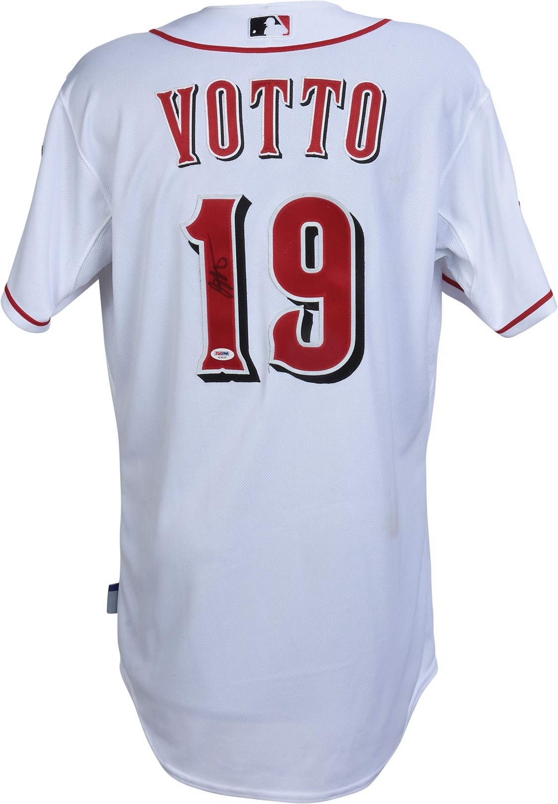 - 8/24/15 Joey Votto Signed Game Worn Home Run Jersey (PSA, MLB Auth. & Photo-Matched)