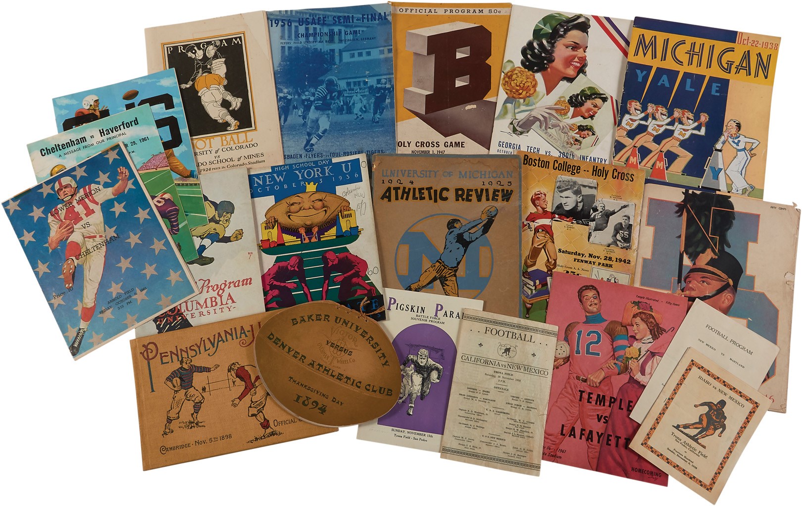 - 1894-1960s College Football Program Collection (15+)