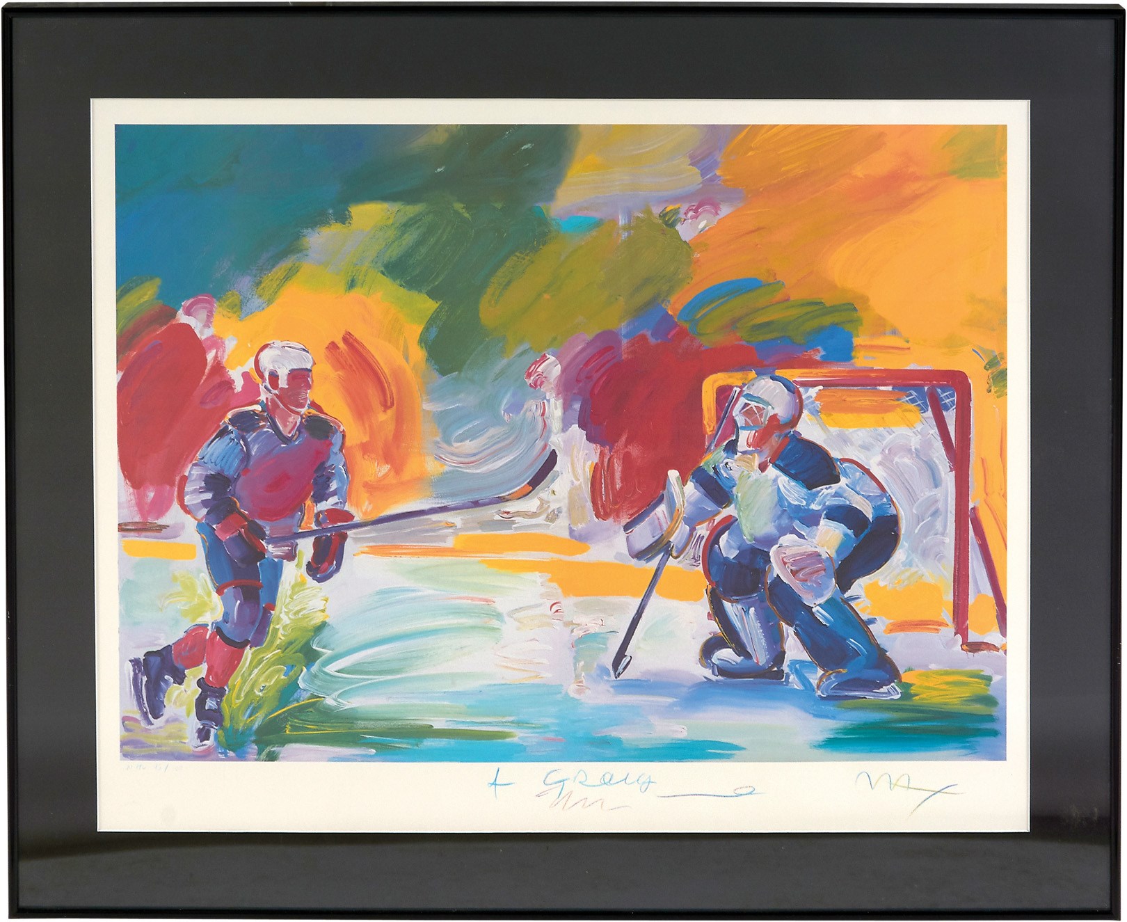 - 1996 Peter Max Limited Edition Hockey Serigraph (45/100)