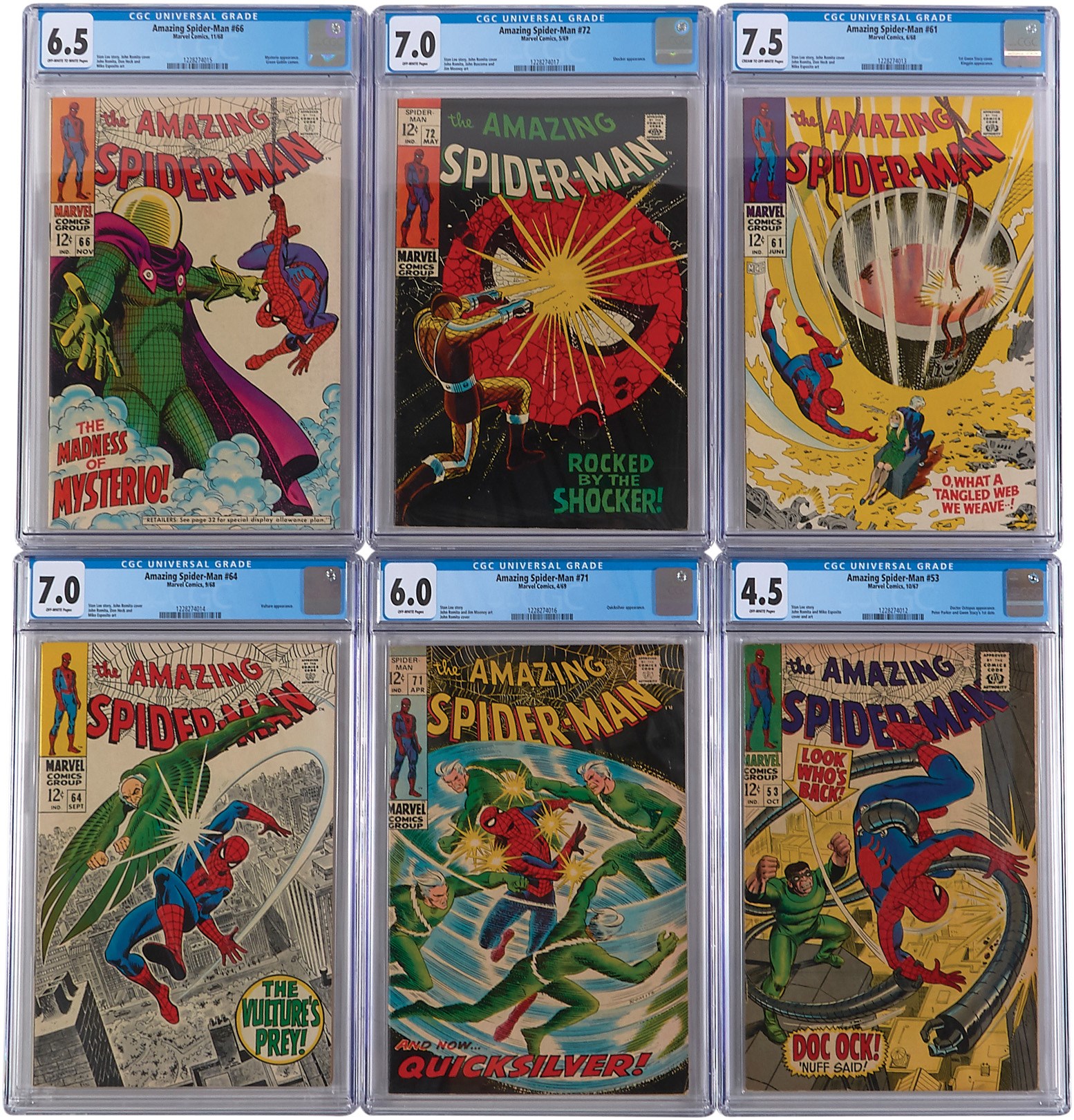 - Amazing Spiderman CGC Graded Comic Books (Lot of 6)