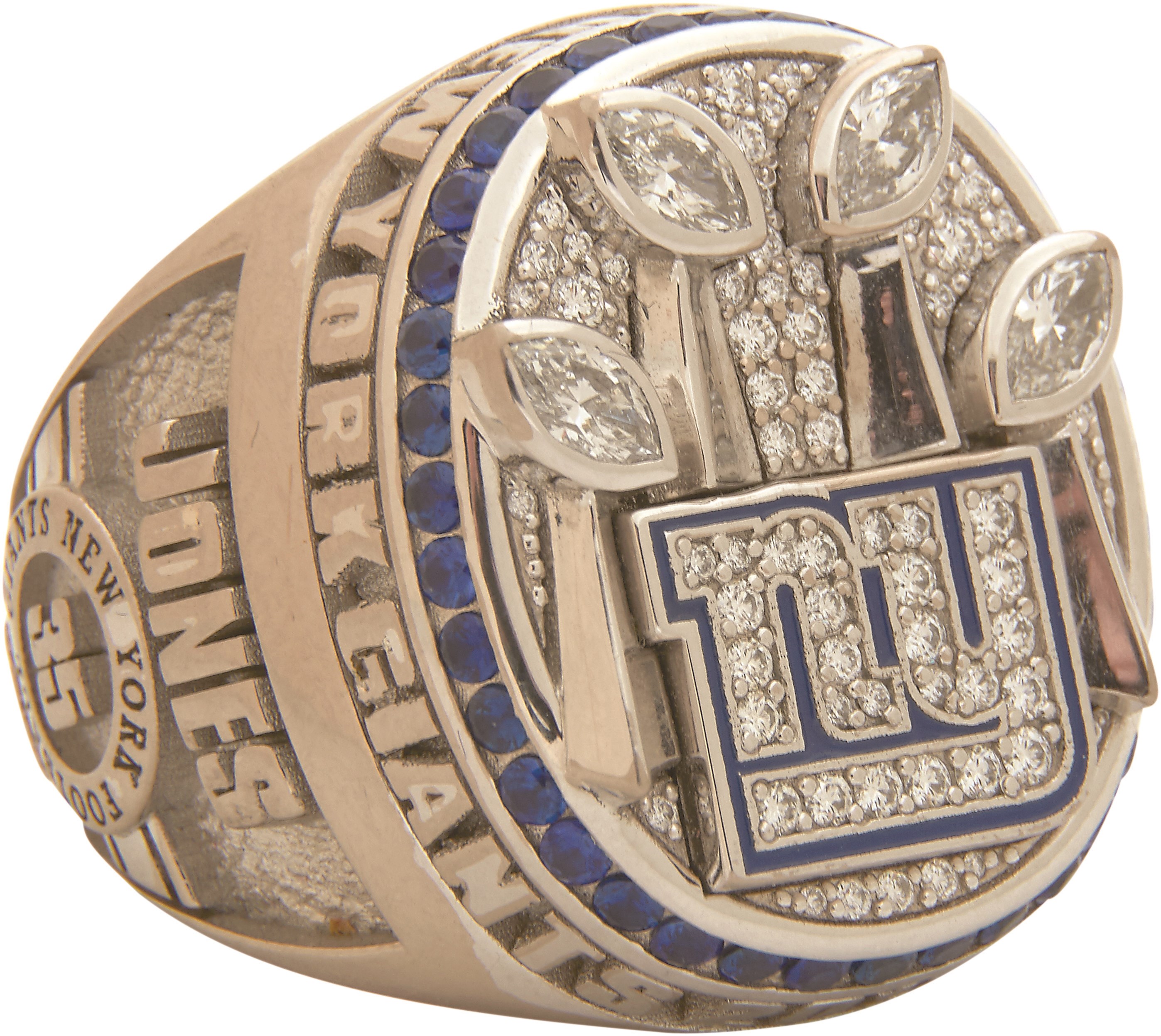 - 2011 New York Giants Super Bowl XLVI Championship Player's Ring (Player LOA)
