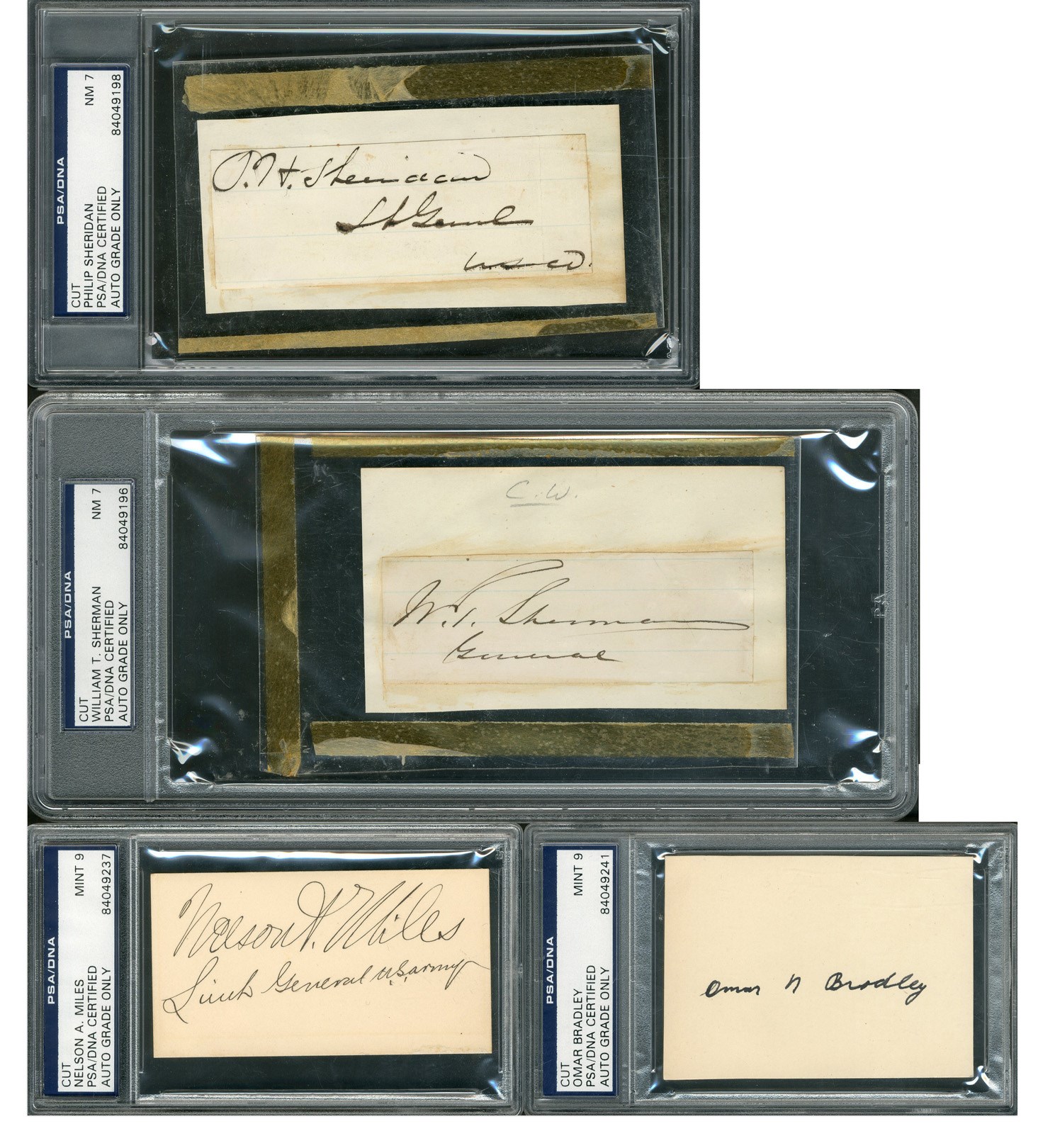 - U.S. Generals Autographs w/Civil War (All PSA Slabbed)